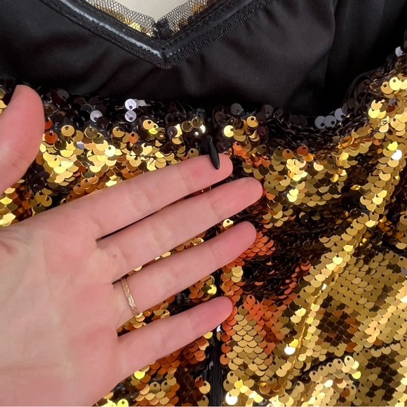 gold sequin mini dress - Picture 11 of 14